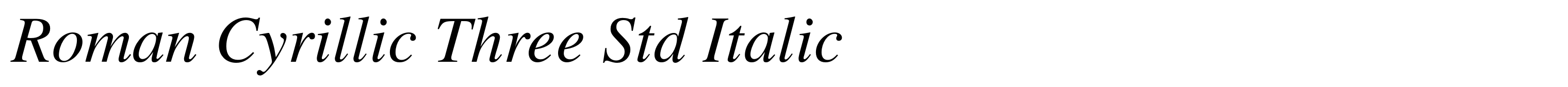 Roman Cyrillic Three Std Italic